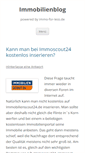 Mobile Screenshot of immobilienblog.immoforless.de